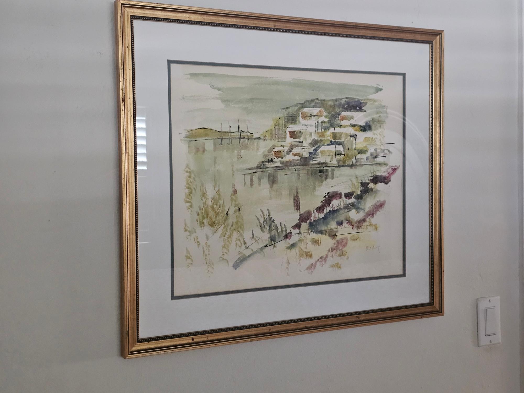 32" x 28" Artist Signed Framed Wall Art