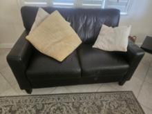 55" Leather Loveseat