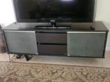 67" Wood and Glass TV Stand