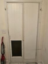 37" x 81" Custom Made Folding Pet Door with Pet Safe Cat & Dog Flap Door