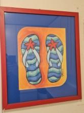 20" x 23" Artist Signed Framed Wall Art