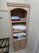 Wood Shelving Units with Matching 87" Closet Wall Mount Unit (no contents)