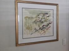 32" x 28" Artist Signed Framed Wall Art