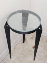 12"R Metal Side Table