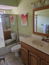 Complete Bathroom - Includes American Standard Commode, 42" Vanity with Sink and Under Storage, Wood