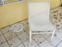 Mesh Back Chair with Table