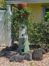 Lighthouse Themed Planter with Rocks