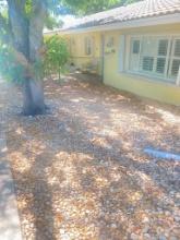 600 Sq  Ft of single Layered River Rock on south side of Quadplex
