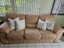 88" Leather Sleeper Sofa