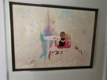 40" x 32" Artist Signed Framed Wall Art