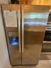 Whirlpool Two S/S Door Refrigerator/Freezer with Digitally Controlled Dispenser