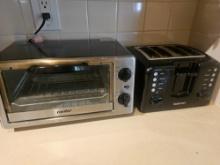 Comfee Toaster Oven and Cuisinart Four Slice Toaster
