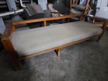 7' Solid Wood Outdoor Sofa
