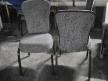 Upholstered Stackable Metal Chairs