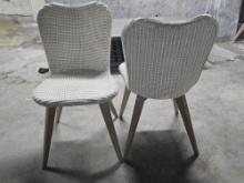 Outdoor Woven Wood Chairs