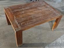 38" x 27" Teak Side Table (needs refurbishment)
