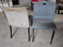 Stackable Plastic and Metal Chairs (need cleaning)