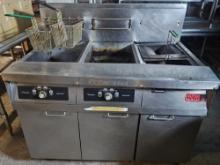 Frymaster FMH250SC Natural Gas (2) Basket Fryer Plus Infrared Dump Station