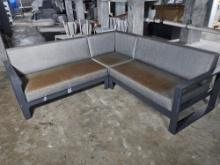 Janus et Cie 87" x 87" Three Piece V-shaped Outdoor Sofa (needs cleaning)