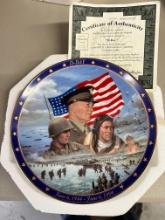 D-Day, Commemorative Plate with COA, Plate Number:16600B