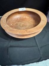 Large Hand Carved Wooden Bowl, 15" Wide X 5.5 " High