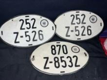 Collectable Antique German License Plates