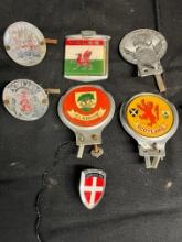 Lot, (7) Antique Scotish and English Car Medal Insignias