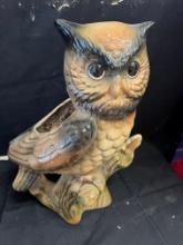 Ceramic Owl, 15" High X 12" Wide, Can Be Used as a Planter