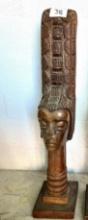 Large Wooden Carved Statue 42" Tall