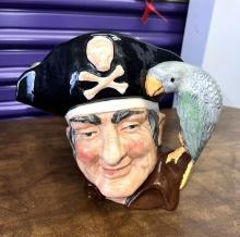 Large Doulton Collectable Toby Mug, "Long John Silver" 7" X 7" D6335