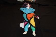 Collectaable Clown, Beanie Baby on Stand