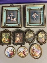 Hand Painted Cameos, All Framed