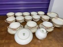 Noritake China Coffee Cups and Saucers, Service for 14