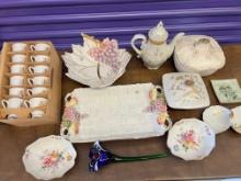 Lot,, Miscellaneous NEW Fruit Bowls, Set of 12 Demi-Tass Cups/ Saucers, Tea Pots & More