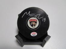 Matthew Tkachuk of the Florida Panthers signed autographed logo hockey puck PAAS COA 318