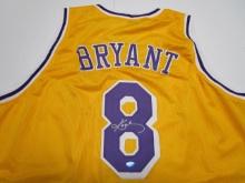 Kobe Bryant of the LA Lakers signed autographed basketball jersey TAA COA 241