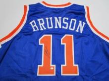 Jalen Brunson of the NY Knicks signed autographed basketball jersey PAAS COA 553