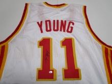 Trae Young of the Atlanta Hawks signed autographed basketball jersey PAAS COA 422