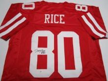 Jerry Rice of the San Francisco 49ers signed autographed football jersey PAAS COA 446