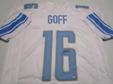 Jared Goff of the Detroit Lions signed autographed football jersey PAAS COA 845