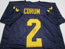 Blake Corum of the Michigan Wolverines signed autographed football jersey PAAS COA 775