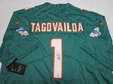 Tua Tagovailoa of the Miami Dolphins signed autographed football jersey PAAS COA 368