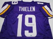 Adam Thielen of the Minnesota Vikings signed autographed football jersey Legends COA 388