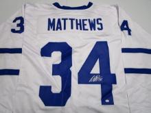 Auston Matthews of the Toronto Maple Leafs signed autographed hockey jersey PAAS COA 029