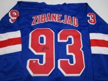 Mika Zibanejad of the New York Rangers signed autographed hockey jersey PAAS COA 041