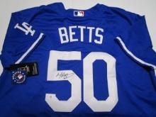 Mookie Betts of the LA Dodgers signed autographed baseball jersey PAAS COA 622