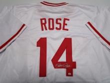 Pete Rose of the Cincinnati Reds signed autographed baseball jersey PAAS COA 818