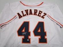 Yordan Alvarez of the Houston Astros signed autographed baseball jersey PAAS COA 385