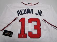 Ronald Acuna Jr of the Atlanta Braves signed autographed baseball jersey PAAS COA 716