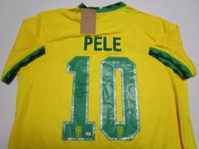 Pele of Brasil signed autographed soccer jersey PAAS COA 552